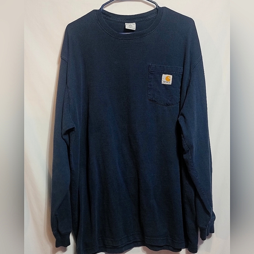 Carhartt Navy Blue Long Sleeve Early 2000s Era Size Large Tall